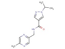 1-isopropyl-N-[(5-methyl-2-pyrazinyl)methyl]-1H-pyrazole-4-carboxamide