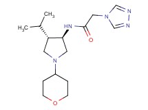 N-[rel-(3R,4S)-4-isopropyl-1-(tetrahydro-2H-pyran-4-yl)-3-pyrrolidinyl]-2-(4H-1,2,4-triazol-4-yl)acetamide hydrochloride