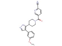 5-({4-[4-(3-methoxyphenyl)-1H-pyrazol-5-yl]piperidin-1-yl}carbonyl)pyridine-2-carbonitrile