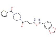 1-{3-[5-(1,3-benzodioxol-5-yl)-1,3,4-oxadiazol-2-yl]propanoyl}-4-(2-thienylcarbonyl)piperazine