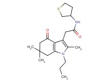 N-(tetrahydro-3-thienyl)-2-(2,6,6-trimethyl-4-oxo-1-propyl-4,5,6,7-tetrahydro-1H-indol-3-yl)acetamide