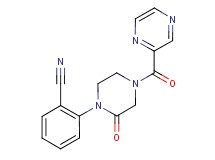 2-[2-oxo-4-(2-pyrazinylcarbonyl)-1-piperazinyl]benzonitrile