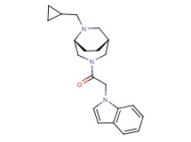 (1R*,5R*)-6-(cyclopropylmethyl)-3-(1H-indol-1-ylacetyl)-3,6-diazabicyclo[3.2.2]nonane