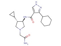 N-[rel-(3R,4S)-1-(2-amino-2-oxoethyl)-4-cyclopropyl-3-pyrrolidinyl]-3-cyclohexyl-1H-pyrazole-4-carboxamide hydrochloride