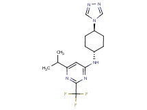 6-isopropyl-N-[trans-4-(4H-1,2,4-triazol-4-yl)cyclohexyl]-2-(trifluoromethyl)pyrimidin-4-amine