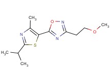 5-(2-isopropyl-4-methyl-1,3-thiazol-5-yl)-3-(2-methoxyethyl)-1,2,4-oxadiazole