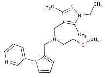 N-[(1-ethyl-3,5-dimethyl-1H-pyrazol-4-yl)methyl]-2-methoxy-N-[(1-pyridin-3-yl-1H-pyrrol-2-yl)methyl]ethanamine