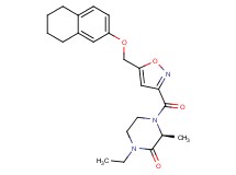 (3S*)-1-ethyl-3-methyl-4-({5-[(5,6,7,8-tetrahydro-2-naphthalenyloxy)methyl]-3-isoxazolyl}carbonyl)-2-piperazinone