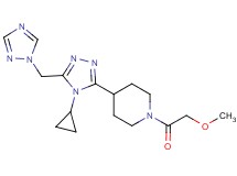4-[4-cyclopropyl-5-(1H-1,2,4-triazol-1-ylmethyl)-4H-1,2,4-triazol-3-yl]-1-(methoxyacetyl)piperidine