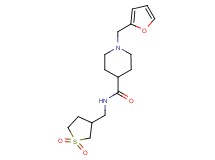 N-[(1,1-dioxidotetrahydro-3-thienyl)methyl]-1-(2-furylmethyl)-4-piperidinecarboxamide