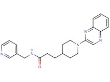 N-(pyridin-3-ylmethyl)-3-(1-quinoxalin-2-ylpiperidin-4-yl)propanamide