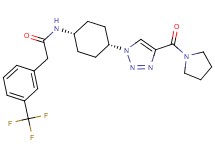 N-{cis-4-[4-(1-pyrrolidinylcarbonyl)-1H-1,2,3-triazol-1-yl]cyclohexyl}-2-[3-(trifluoromethyl)phenyl]acetamide