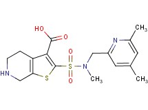 2-{[[(4,6-dimethylpyridin-2-yl)methyl](methyl)amino]sulfonyl}-4,5,6,7-tetrahydrothieno[2,3-c]pyridine-3-carboxylic acid