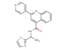 2-(4-pyridinyl)-N-[1-(1,3-thiazol-2-yl)ethyl]-4-quinolinecarboxamide