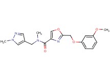 2-[(3-methoxyphenoxy)methyl]-N-methyl-N-[(1-methyl-1H-pyrazol-4-yl)methyl]-1,3-oxazole-4-carboxamide