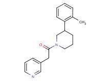 3-{2-[3-(2-methylphenyl)-1-piperidinyl]-2-oxoethyl}pyridine