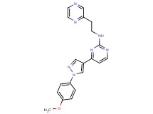 4-[1-(4-methoxyphenyl)-1H-pyrazol-4-yl]-N-[2-(2-pyrazinyl)ethyl]-2-pyrimidinamine