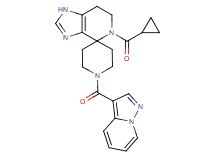 5-(cyclopropylcarbonyl)-1'-(pyrazolo[1,5-a]pyridin-3-ylcarbonyl)-1,5,6,7-tetrahydrospiro[imidazo[4,5-c]pyridine-4,4'-piperidine]