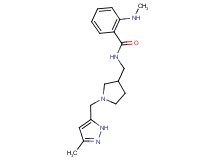 2-(methylamino)-N-({1-[(3-methyl-1H-pyrazol-5-yl)methyl]pyrrolidin-3-yl}methyl)benzamide