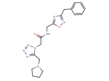 N-[(3-benzyl-1,2,4-oxadiazol-5-yl)methyl]-2-[5-(pyrrolidin-1-ylmethyl)-1H-tetrazol-1-yl]acetamide