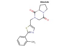 (8aS)-2-{[2-(2-methylphenyl)-1,3-thiazol-5-yl]methyl}hexahydropyrrolo[1,2-a]pyrazine-1,4-dione