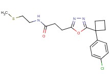 3-{5-[1-(4-chlorophenyl)cyclobutyl]-1,3,4-oxadiazol-2-yl}-N-[2-(methylthio)ethyl]propanamide