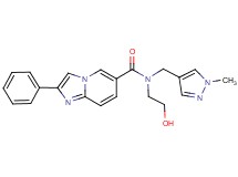 N-(2-hydroxyethyl)-N-[(1-methyl-1H-pyrazol-4-yl)methyl]-2-phenylimidazo[1,2-a]pyridine-6-carboxamide