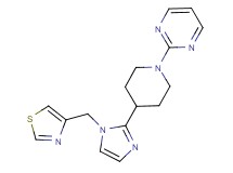 2-{4-[1-(1,3-thiazol-4-ylmethyl)-1H-imidazol-2-yl]-1-piperidinyl}pyrimidine