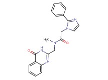 N-methyl-N-[(4-oxo-3,4-dihydro-2-quinazolinyl)methyl]-2-(2-phenyl-1H-imidazol-1-yl)acetamide
