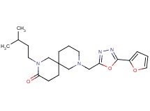 8-{[5-(2-furyl)-1,3,4-oxadiazol-2-yl]methyl}-2-(3-methylbutyl)-2,8-diazaspiro[5.5]undecan-3-one