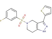 5-[(3-fluorophenyl)sulfonyl]-3-(2-thienyl)-4,5,6,7-tetrahydro-1H-pyrazolo[4,3-c]pyridine