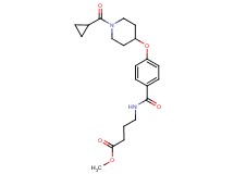 methyl 4-[(4-{[1-(cyclopropylcarbonyl)-4-piperidinyl]oxy}benzoyl)amino]butanoate