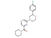 2-(4-chlorophenyl)-4-[6-(piperidin-1-ylcarbonyl)pyrazin-2-yl]morpholine