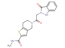 N-methyl-5-[(3-oxo-1,3-dihydro-2H-indazol-2-yl)acetyl]-4,5,6,7-tetrahydrothieno[3,2-c]pyridine-2-carboxamide