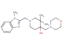 3,3-dimethyl-1-[(1-methyl-1H-benzimidazol-2-yl)methyl]-4-(morpholin-4-ylmethyl)piperidin-4-ol