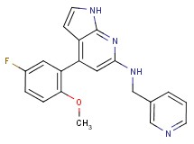 4-(5-fluoro-2-methoxyphenyl)-N-(pyridin-3-ylmethyl)-1H-pyrrolo[2,3-b]pyridin-6-amine