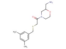 1-(4-{[(3,5-dimethylbenzyl)thio]acetyl}morpholin-2-yl)methanamine