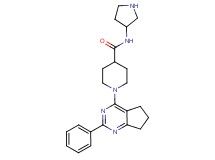 1-(2-phenyl-6,7-dihydro-5H-cyclopenta[d]pyrimidin-4-yl)-N-3-pyrrolidinyl-4-piperidinecarboxamide dihydrochloride
