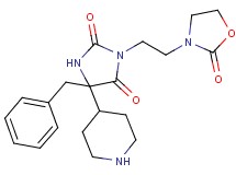 5-benzyl-3-[2-(2-oxo-1,3-oxazolidin-3-yl)ethyl]-5-piperidin-4-ylimidazolidine-2,4-dione