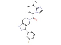 3-(3-fluorophenyl)-5-[2-(2-isopropyl-1H-imidazol-1-yl)propanoyl]-4,5,6,7-tetrahydro-1H-pyrazolo[4,3-c]pyridine