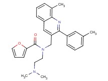 N-[2-(dimethylamino)ethyl]-N-{[8-methyl-2-(3-methylphenyl)-3-quinolinyl]methyl}-2-furamide