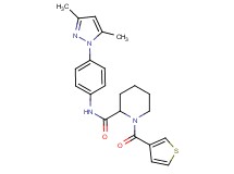 N-[4-(3,5-dimethyl-1H-pyrazol-1-yl)phenyl]-1-(3-thienylcarbonyl)-2-piperidinecarboxamide