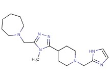 1-({5-[1-(1H-imidazol-2-ylmethyl)piperidin-4-yl]-4-methyl-4H-1,2,4-triazol-3-yl}methyl)azepane