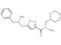 5-{[benzyl(methyl)amino]methyl}-N-methyl-N-(tetrahydro-2H-pyran-2-ylmethyl)isoxazole-3-carboxamide