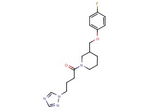 3-[(4-fluorophenoxy)methyl]-1-[4-(1H-1,2,4-triazol-1-yl)butanoyl]piperidine