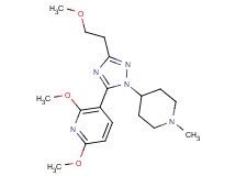 2,6-dimethoxy-3-[3-(2-methoxyethyl)-1-(1-methylpiperidin-4-yl)-1H-1,2,4-triazol-5-yl]pyridine