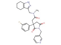 2-[3-(3-fluorophenyl)-2,5-dioxo-1-(3-pyridinylmethyl)-3-pyrrolidinyl]-N-methyl-N-(4,5,6,7-tetrahydro-1H-indazol-3-ylmethyl)acetamide
