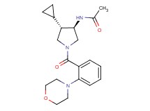 N-{rel-(3R,4S)-4-cyclopropyl-1-[2-(4-morpholinyl)benzoyl]-3-pyrrolidinyl}acetamide hydrochloride