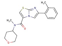 N-methyl-6-(2-methylphenyl)-N-(tetrahydro-2H-pyran-4-yl)imidazo[2,1-b][1,3]thiazole-3-carboxamide