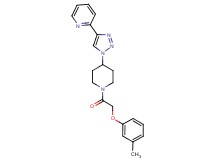 2-(1-{1-[(3-methylphenoxy)acetyl]piperidin-4-yl}-1H-1,2,3-triazol-4-yl)pyridine